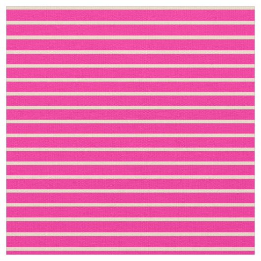 Deep roze & Tan Striped/Lined Pattern Stof (Close Up)