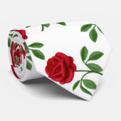 Deep Ruby Red Roses Stropdas (Opgerold)