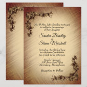 Deep Rustic Flowers Weddenschap Kaart (Voorkant / Achterkant)