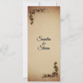 Deep Rustic Flowers Weddenschap Kaart (Achterkant)