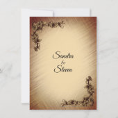 Deep Rustic Flowers Weddenschap Kaart (Achterkant)