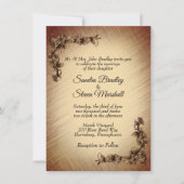 Deep Rustic Flowers Weddenschap Kaart (Voorkant)