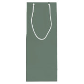 Deep Sage Green Wijn Cadeautas (Achterkant)