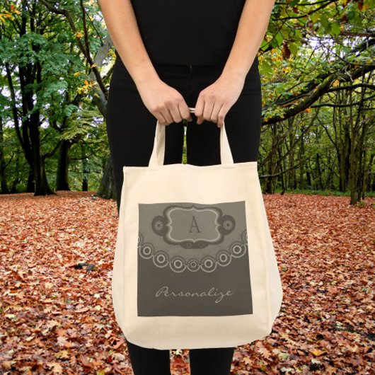 Deep Sage Ringlets Monogram Tas