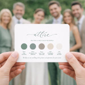 Deep Sage Wedding Attire Color Palette Kaart