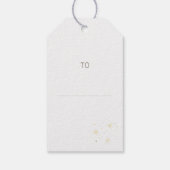 Deep Sage Wreath Gold Stars Christmas Family Name Cadeaulabel (Achterkant)