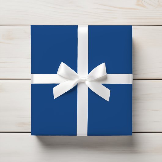 Deep Sapphire Dark Indigo Blue Solid Color Cadeaupapier