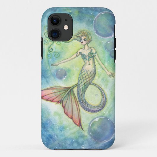 Deep Sea Galaxy Zeemeermin iPhone Hoesje (Achterkant)