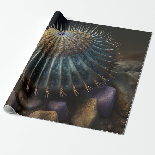 Deep Sea Urchin Cadeaupapier (Uitgerold)