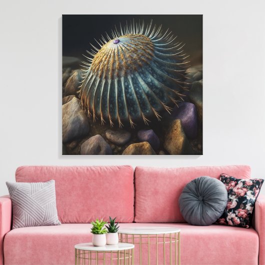 Deep Sea Urchin Canvas Afdruk (Insitu (Woonkamer))