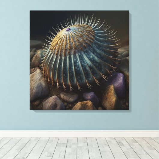 Deep Sea Urchin Canvas Afdruk (Insitu (Houten vloer))