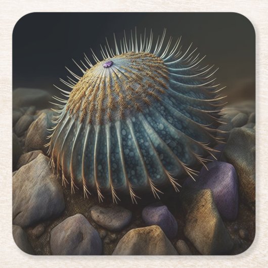 Deep Sea Urchin Kartonnen Onderzetters (Voorkant)