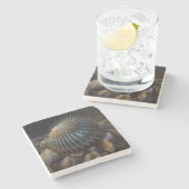 Deep Sea Urchin Stenen Onderzetter (Zijkant)