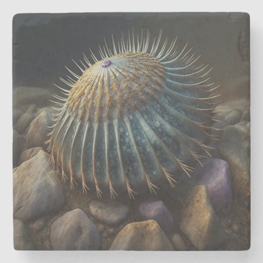 Deep Sea Urchin Stenen Onderzetter (Voorkant)
