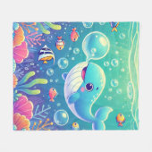 Deep-Sea Wonders Fleece Deken (Voorkant (Horizontaal))