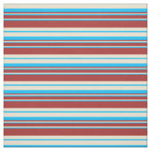 Deep Sky Blue, Beige en Brown Pattern Stof (Swatch)