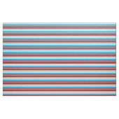 Deep Sky Blue, Beige en Brown Pattern Stof (Fat Quarter)