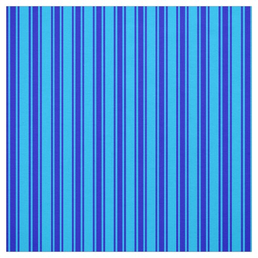 Deep Sky Blue & Blue Pattern Stof (Swatch)