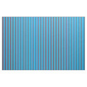 Deep Sky Blue en Brown Lined/Striped Pattern Stof (Fat Quarter)