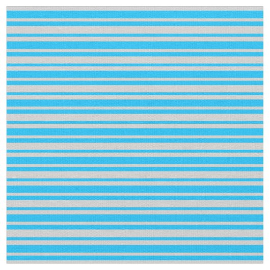 Deep Sky Blue en Light Grey Lines Pattern Stof (Close Up)