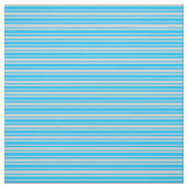 Deep Sky Blue en Light Grey Lines Pattern Stof (Swatch)