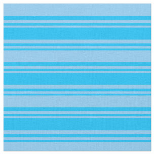 Deep Sky Blue en Light Sky Blue gekleurde strepen Stof