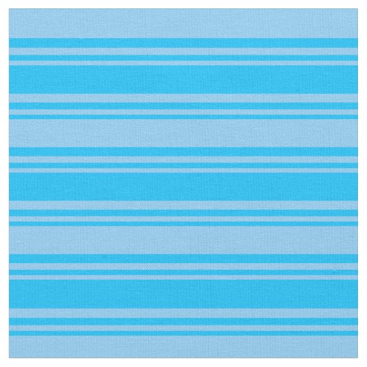 Deep Sky Blue en Light Sky Blue gekleurde strepen Stof (Close Up)