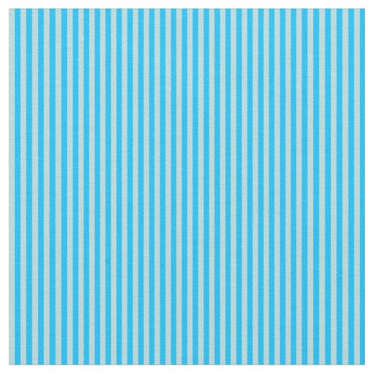 Deep Sky Blue en Powder Blue Striped Pattern Stof (Close Up)