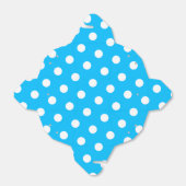 Deep Sky Blue en White Stippen Bedankdoosjes (Uitgevouwen)