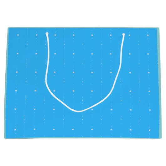 Deep Sky Blue - Falling Stars Gift Bag Groot Cadeauzakje (Voorkant)
