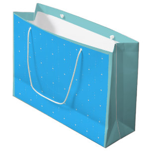 Deep Sky Blue - Falling Stars Gift Bag Groot Cadeauzakje