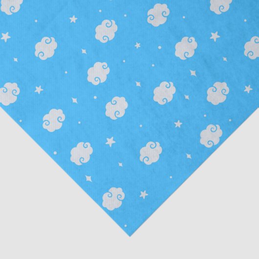 Deep Sky Blue - in de wolken tissuepapier (Detail)