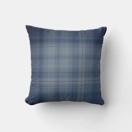 Deep Sky Blue Plaid Kussen