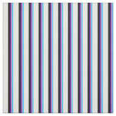 Deep Sky Blue, Plum, Indigo, Black & White Lines Stof (Swatch)