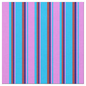 Deep Sky Blue, Violet, Blue & Brown Pattern Stof (Close Up)