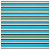 Deep Sky Blue, Zee Green, Beige, Grey en Black Stof (Swatch)