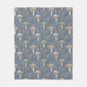 Deep Slate Gray Fungi | Cozy Neutral Housewarming Fleece Deken (Voorkant)