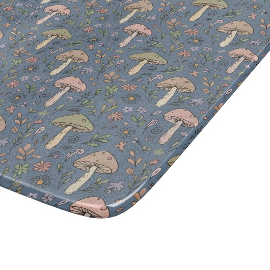 Deep Slate Gray Fungi Minimalist Moody Gift Snijplank (Hoek)