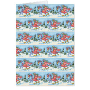 DEEP SNEEUW PINK FLAMINGO, CHRISTMAS WENSKAART B