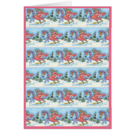 DEEP SNEEUW PINK FLAMINGO, CHRISTMAS WENSKAART B