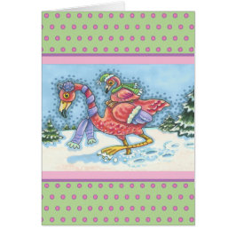 DEEP SNEEUW PINK FLAMINGO, CHRISTMAS WENSKAART V
