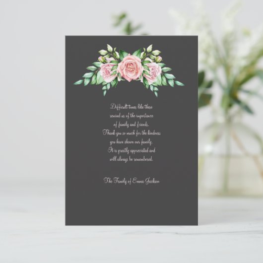 Deep Sorrow Sympathie Hartelijk dank (Staand voorkant)