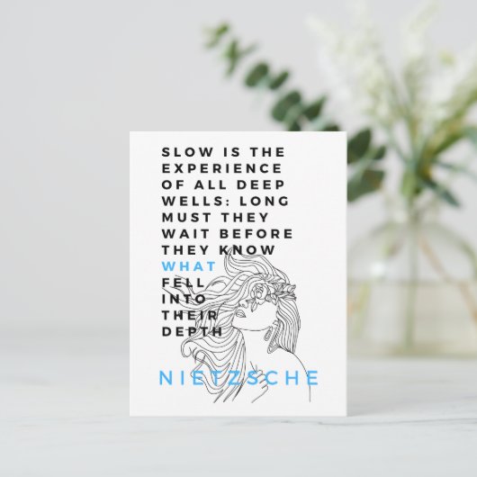 Deep Soul filosofie citaat Nietzsche Briefkaart (Staand voorkant)