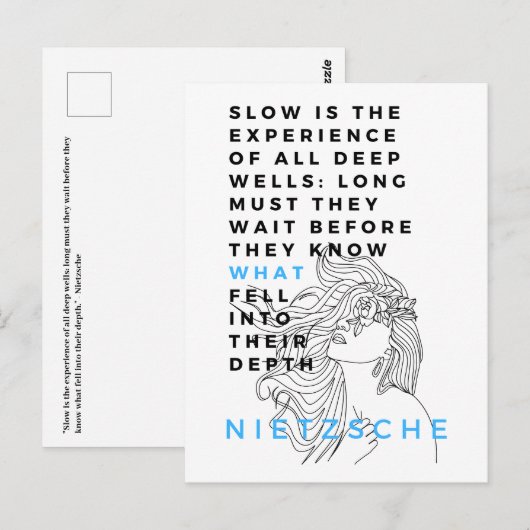 Deep Soul filosofie citaat Nietzsche Briefkaart (Voorkant / Achterkant)