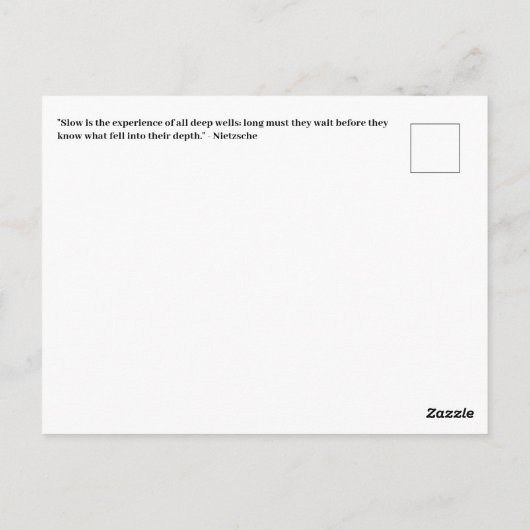 Deep Soul filosofie citaat Nietzsche Briefkaart (Achterkant)