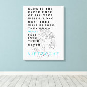 Deep Soul filosofie citaat Nietzsche Canvas Afdruk (Insitu (Houten vloer))