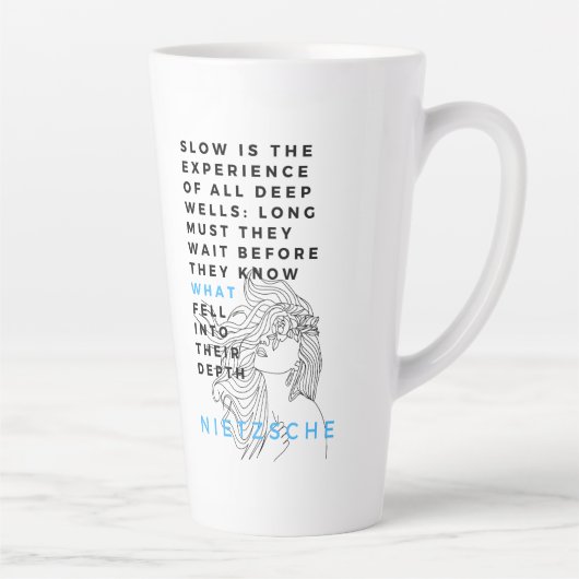 Deep Soul filosofie citaat Nietzsche Latte Mok (Rechts)
