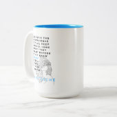 Deep Soul filosofie citaat Nietzsche Tweekleurige Koffiemok (Voorkant links)