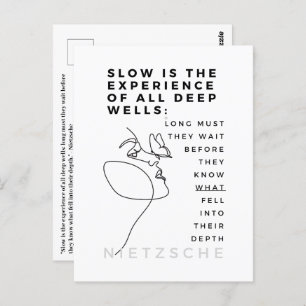 Deep Soul Introvert filosofie citaat Nietzsche Briefkaart