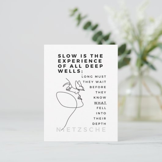 Deep Soul Introvert filosofie citaat Nietzsche Briefkaart (Staand voorkant)